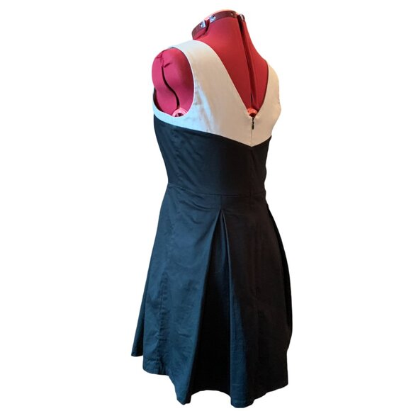 EVE LAVOIE -  Asymmetrical short sleeveless dress black and grey details medium - Picture 6 of 10